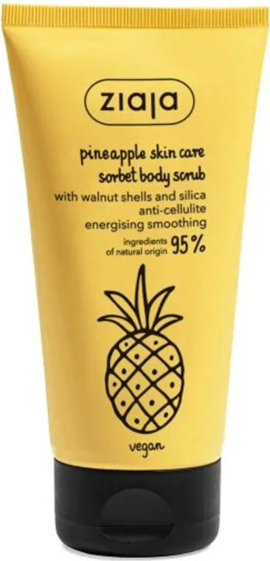 ziaja Pineapple Skin Care Sorbet Body Scrub - Anti Cellulite, 160 ml - Kampanjpris