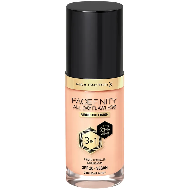 Max FactorAll Day Flawless 3in1 Foundation40 Light Ivory | Fynd