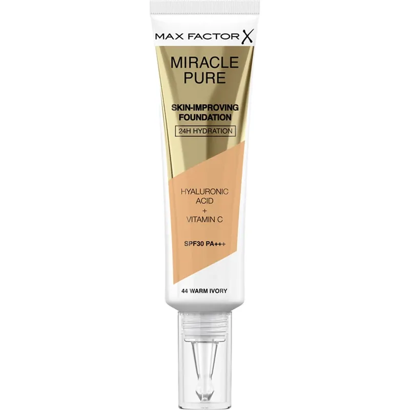 Nyhet i webbutiken - Max FactorMiracle Pure Foundation44 Warm Ivory 30 ml