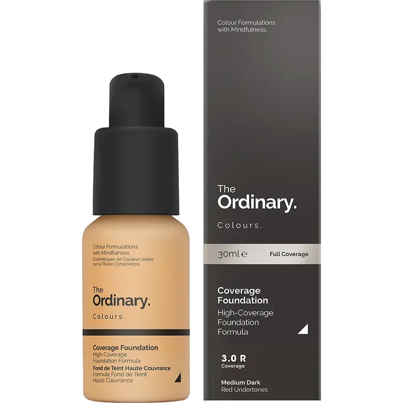Enkel retur | The OrdinaryCoverage Foundation3.0 R Medium Dark Red