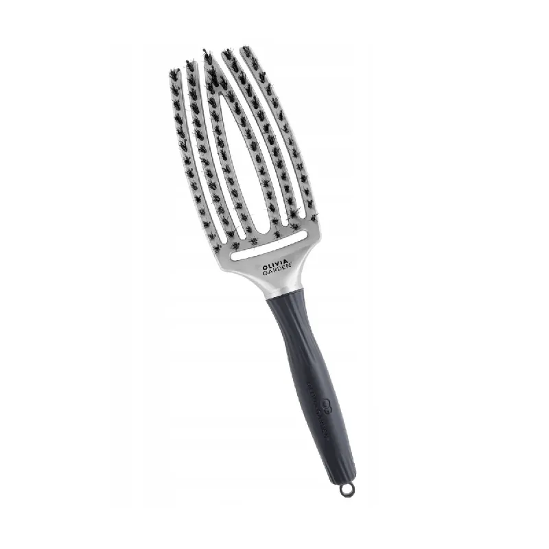 Olivia Garden Fingerbrush Trinity Medium Silver - Specialpris